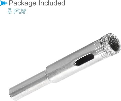 CoCud Diamond Hole Saws Drill Bits, 8mm / 5/16" Drilling Diameter, Nickel Plated Carbon Steel Drill Bit - (Applications: for Glass Ceramic Tiles Marble Stone), 2-Pieces in Saudi Arabia