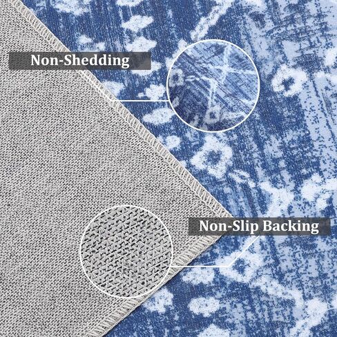 Hallway Runner Rug 2x6 Feet Modern Moroccan Boho Washable Runner Rug, Non-Slip Stain Resistant Area Rug Diamond Bohemian Kitchen Mat Entryway Carpet Rug for Bedside, Black in Saudi Arabia