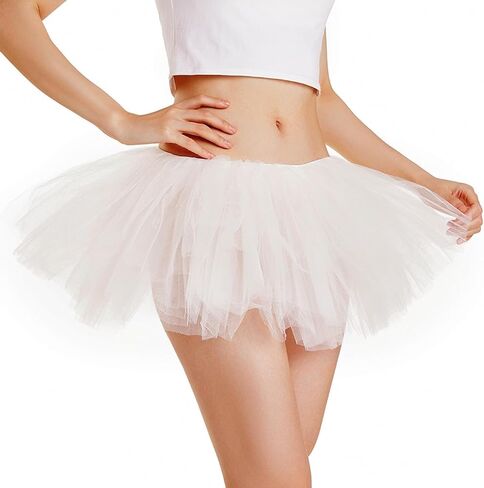 Women Tutu Adult Tulle Skirt Costume for Women 6 Layers Womens Tutu Skirts for Girls Halloween Ballet in Saudi Arabia
