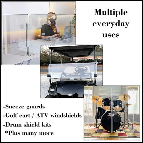 مفصلات معيشة بنمط بيانو PVC شفاف مميز وفريد ​​من نوعه لـ 3/16 بوصة (4.5 مم) أو 1/8 بوصة (3 مم) المادة: بدون براغي أو غراء - DIY لزجاج شبكي، أكريليك، زجاج والمزيد (48 بوصة، قطعة واحدة) in Kuwait