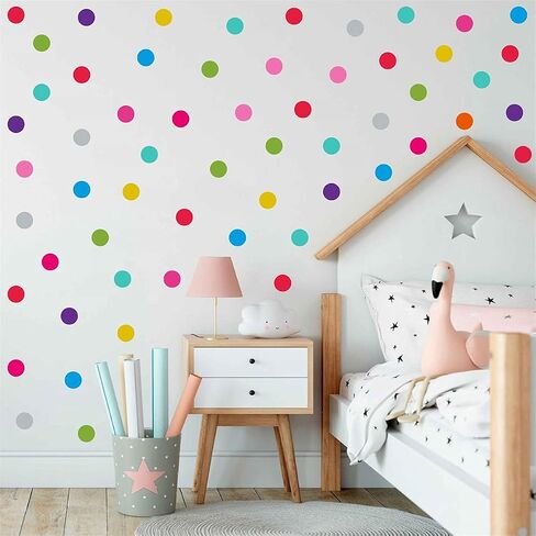 210pcs Multicolor Raindrops Wall Stickers for Kids Room,Peel and Stick Waterproof Vinyl Home Decor Murals Decals JD002 (Raindrops) in Saudi Arabia