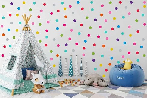 210pcs Multicolor Raindrops Wall Stickers for Kids Room,Peel and Stick Waterproof Vinyl Home Decor Murals Decals JD002 (Raindrops) in Saudi Arabia