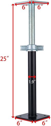 2 Pack Adjustable Support Jack Lightweight Steel Bracing and Jack Posts - 6.5" - 10" Adjustment Range Adjustable Jack for Temporary Support Suitable for Small Space, Underpasses, Attics, Decks in Saudi Arabia
