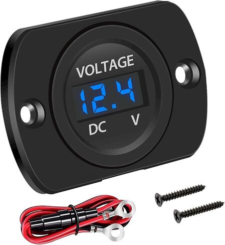 Linkstyle 2 Pack LED Digital Voltmeter with Touch Switch, 12V Voltmeter Voltmeter Panel Voltage Monitor for Boat Marine Car in Saudi Arabia