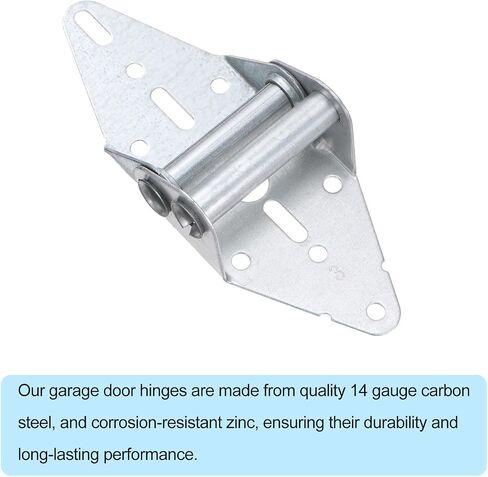uxcell 4 Pcs Garage Door Hinge #1 Hinge, 14 Gauge Steel with Galvanized Finish Garage Door Replacement Hinge in Saudi Arabia
