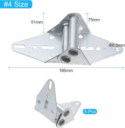 uxcell 4 Pcs Garage Door Hinge #1 Hinge, 14 Gauge Steel with Galvanized Finish Garage Door Replacement Hinge in Saudi Arabia