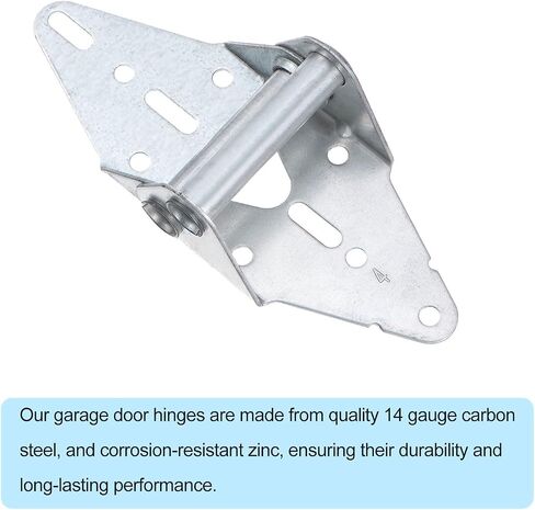 uxcell 4 Pcs Garage Door Hinge #1 Hinge, 14 Gauge Steel with Galvanized Finish Garage Door Replacement Hinge in Saudi Arabia