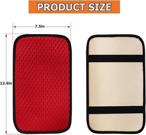 Car Center Console Cover, Anti-Slip Breathable All Seasons Automotive Mesh Armrest Box Pad Cover for Comfortable Support, Vehicle Interior Decor Universal for SUV, Truck, RV（Purple） in Saudi Arabia