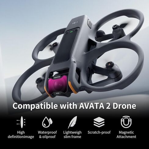 مجموعة مرشح ND متوافقة مع DJI Avata 2,6 Pack UV CPL ND8 ND16 ND32 ND64 ملحقات عدسة الطائرة بدون طيار إطار بلاستيكي بتصميم سهل الارتداء in Kuwait