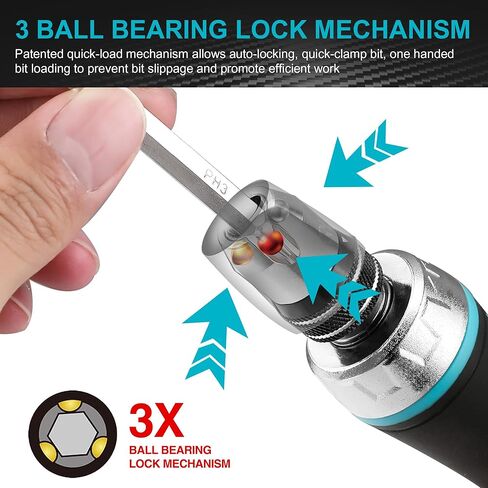 مجموعة مفكات براغي 14 في 1 من DURATECH، مجموعة مفكات براغي متعددة القطع الكل في واحد مع آلية التحميل السريع، 7 قطع فيليبس، مشقوقة، توركس، لقم فولاذية مربعة S2، مقبض على شكل حرف T، للاستخدام الخارجي واليومي in Kuwait