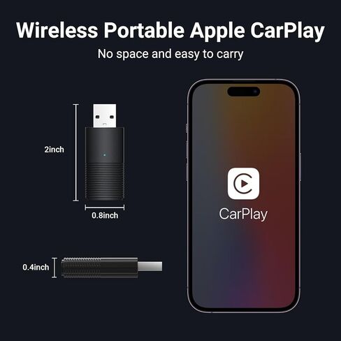 محول Android Auto اللاسلكي، يحول محول Android Auto السلكي إلى لاسلكي للسيارات من 2016 وAndroid 11+، التوصيل والتشغيل Android Auto Dongle، التحديث عبر الإنترنت، رمادي in Kuwait