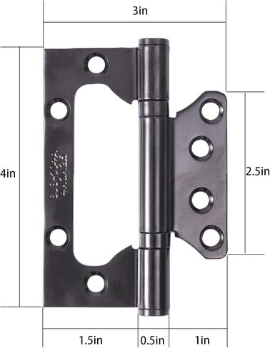 12 Pack Non-Mortise Door Hinge,4 Inch x 3" Door Hinges - Easy and Secure Installation in Saudi Arabia