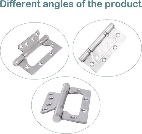 12 Pack Non-Mortise Door Hinge,4 Inch x 3" Door Hinges - Easy and Secure Installation in Saudi Arabia