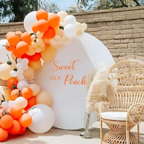 Sweet As A Peach Wall Decal - Sweet As A Peach First Birthday Party Decoration,Baby Shower Supplies,Girls 1st Birthday Balloon Arch Decal(Peach Decal) in Saudi Arabia