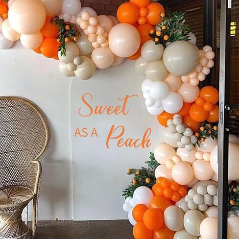 Sweet As A Peach Wall Decal - Sweet As A Peach First Birthday Party Decoration,Baby Shower Supplies,Girls 1st Birthday Balloon Arch Decal(Peach Decal) in Saudi Arabia