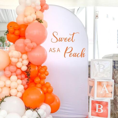 Sweet As A Peach Wall Decal - Sweet As A Peach First Birthday Party Decoration,Baby Shower Supplies,Girls 1st Birthday Balloon Arch Decal(Peach Decal) in Saudi Arabia