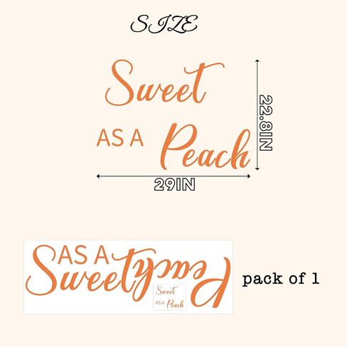 Sweet As A Peach Wall Decal - Sweet As A Peach First Birthday Party Decoration,Baby Shower Supplies,Girls 1st Birthday Balloon Arch Decal(Peach Decal) in Saudi Arabia