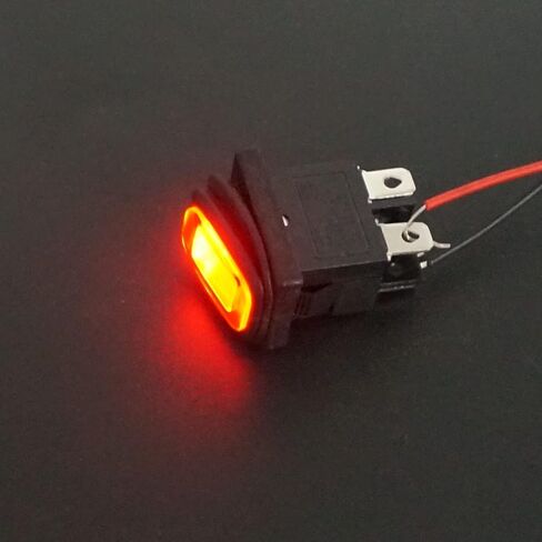 Weideer 4 قطعة مقاوم للماء مفتاح الروك الصغير تشغيل/إيقاف 12 فولت الأحمر LED 4Pin 2 موقف DPST التيار المتناوب 6A 250 فولت 10A 125 فولت قارب التبديل KCD1-4-201NW-R in Kuwait