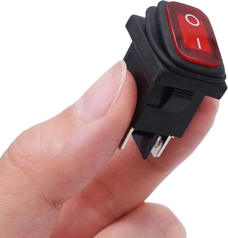 Weideer 4 قطعة مقاوم للماء مفتاح الروك الصغير تشغيل/إيقاف 12 فولت الأحمر LED 4Pin 2 موقف DPST التيار المتناوب 6A 250 فولت 10A 125 فولت قارب التبديل KCD1-4-201NW-R in Kuwait