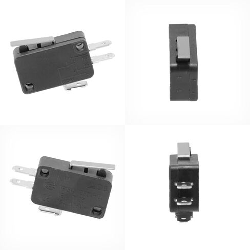 12-Pack Micro Limit Switch with Short Hinge Lever, Momentary Snap-in Micro Switch, 16A 125/250V AC, 12V DC SPDT 3Pin 1NO/1NC Limit Switch for Microwave Oven Door Freezer Arcade, KW7 in Saudi Arabia