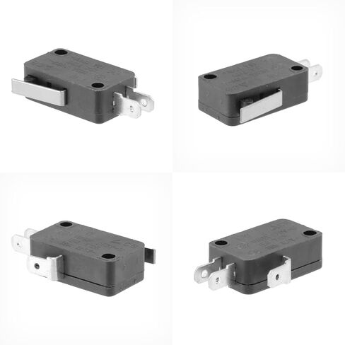 12-Pack Micro Limit Switch with Short Hinge Lever, Momentary Snap-in Micro Switch, 16A 125/250V AC, 12V DC SPDT 3Pin 1NO/1NC Limit Switch for Microwave Oven Door Freezer Arcade, KW7 in Saudi Arabia