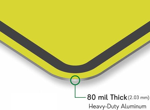 لافتة عبور المشاة من شركة Municipal Supply and Sign Co - مقاس 60.96 × 60.96 سم - صفائح 3M عاكسة للغاية لتعزيز الرؤية والسلامة، ضمان لمدة 10 سنوات in Kuwait