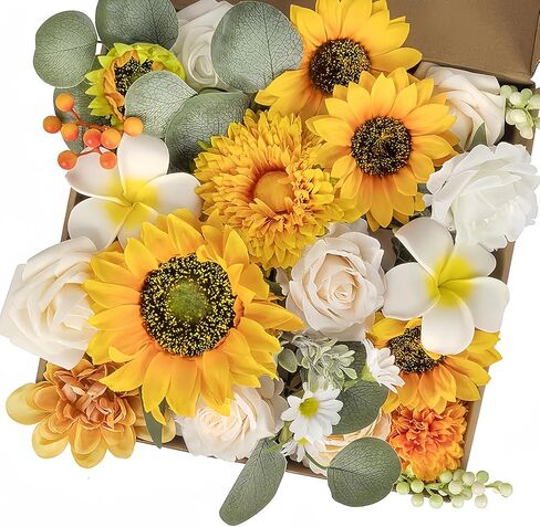 38 قطعة من باقات الزهور الاصطناعية مجموعة صناديق لتزيين حفلات الزفاف وحفلات الزفاف بألوان قوس قزح وترتيبات الزهور المزيفة لتزيين طاولات الحفلات وديكور المنزل في الأماكن المغلقة والخارجية in Kuwait