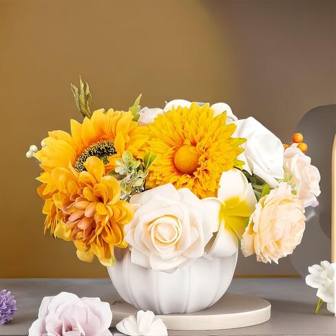 38 قطعة من باقات الزهور الاصطناعية مجموعة صناديق لتزيين حفلات الزفاف وحفلات الزفاف بألوان قوس قزح وترتيبات الزهور المزيفة لتزيين طاولات الحفلات وديكور المنزل في الأماكن المغلقة والخارجية in Kuwait