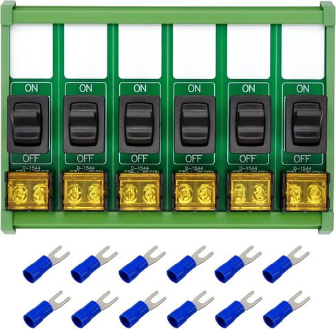 وحدة تبديل متأرجحة مثبتة على السكك الحديدية DIN، 10 أمبير 250 فولت تيار متردد / 50 فولت تيار مستمر (6 قنوات) in Saudi Arabia