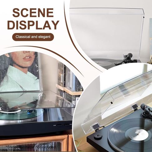 Stereo Turntable Dust Cover Compatibe with LP60/LP60-BT, Clear Acrylic Stereo Turntable Dust Cover for Modern Vintage Record Players (Model B) in Saudi Arabia