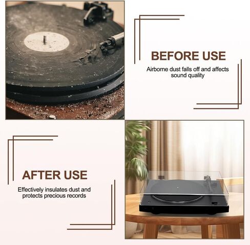Stereo Turntable Dust Cover Compatibe with LP60/LP60-BT, Clear Acrylic Stereo Turntable Dust Cover for Modern Vintage Record Players (Model B) in Saudi Arabia