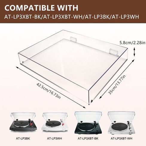 Stereo Turntable Dust Cover Compatibe with LP60/LP60-BT, Clear Acrylic Stereo Turntable Dust Cover for Modern Vintage Record Players (Model B) in Saudi Arabia