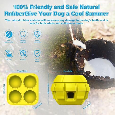 Frozen Treat Dog Toys Large Enrichment Interactive Dog Toys to Keep Them Busy with 4 Popsicles Molds Fillable Rubber Dog Chew Toys for Aggressive Chewers Silicone Dog Toys, Dishwasher Safe in Saudi Arabia