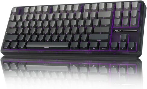 AULA F75 Pro Wireless Mechanical Keyboard,75% Hot Swappable Custom Keyboard with Knob,RGB Backlit,Pre-lubed Reaper Switches,Side Printed PBT Keycaps,2.4GHz/USB-C/BT5.0 Mechanical Gaming Keyboards in Kuwait