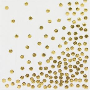 50 Pack Disposable Gold Foil Cocktail Napkins | Birthday Wedding Baby/Bridal Shower Celebration/Party/Event | Dessert/Cake table, 3-Ply, Unfolded 10" x 10", Folded 5" x 5"