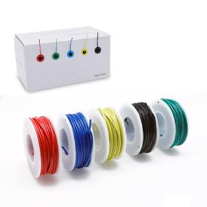 5 قطعة 164ft النحاس هوكوب سلك عدة التفاف 30AWG كابل سلك توصيل معزز الصلبة الأساسية المعلبة النحاس التفاف الأسلاك 5 اللون
