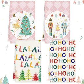 4 Pieces Halloween Kitchen Towels Gift Rock and Roll Skeleton Hippie Skull Dish Towels Ultra Absorbent Drying Cloth Tea Towels Bathroom Gift Halloween Seasonal Soft Coffee Tea Bar Hand Towels