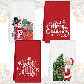 4 Pieces Halloween Kitchen Towels Gift Rock and Roll Skeleton Hippie Skull Dish Towels Ultra Absorbent Drying Cloth Tea Towels Bathroom Gift Halloween Seasonal Soft Coffee Tea Bar Hand Towels