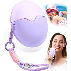 Sunscreen Applicator - Sunscreen Applicator for Kids, Roll on Sponge Applicator for Sunscreen, Sunblock Buddy Brush Set with Protective Caps, Sun Lotion Applicator Sun Cream Brush (Pink)