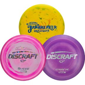 حزمة Discraft المتقدمة من المستوى الثالث - مجموعة قرص الجولف | مثالي للرجال والنساء والأطفال | بما في ذلك - تشالنجر، Buzz، وكرنك | سيختلف وزن القرص ولونه والرقائق المعدنية