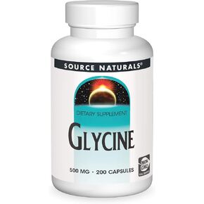 Source Naturals Glycine 500 mg Amino Acid Dietary Supplement - 200 Capsules