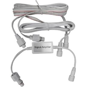 ASAHOM 6ft Extension Cords with Signal Amplifier, Compatible with ASAHOM S1040 S1050 S1060 Permanent Outdoor Lights, White