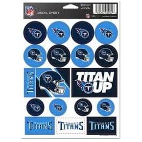 Tennessee Titans Vinyl Sticker Sheet 5" x 7"