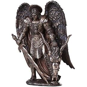 Pacific Giftware Saint Michael Slaying The Evil Dragon Mighty Warrior and Protector San Miguel Statue (16 inch)