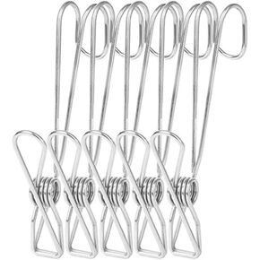 Stainless Steel Hooks Clips - Universal Storage Hangers for Home Office School (10, Small)