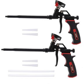 Foam Spray Gun Foam Insulation Gun Updated Teflon Foam Dispensing Gun Cleaner Save Expanding Pu Foam Gun for Insulating and Caulking Pack of 2 Black