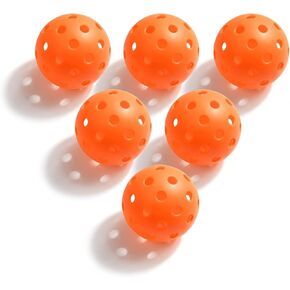 Geekman Premium Pickleball Balls, USAPA Certified for Outdoor Play with True Flight and Consistent Bounce, 6-Pack