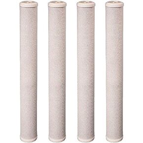 CFS – 4 Pack CTO Carbon Block Water Filter Cartridges Compatible with 155597-43 C1-20 Models – Removes Bad Taste and Odor – Whole House Replacement Filter Cartridge – 5 Micron – 20" x 2.5"