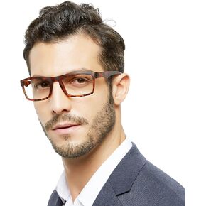 OCCI CHIARI Anti Blue Light Reading Glasses for Men Fashion 0 1.0 1.25 1.5 2 2.25 2.5 3 3.5 4.0 5.0 6.0 (Green Demi, 5.0)