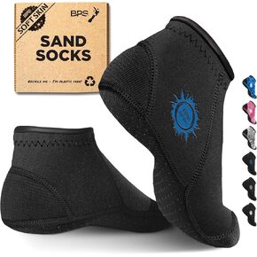 BPS New Zealand ‘Soft Skin’ Sand Proof Water Socks 3mm Anti-Slip Neoprene Wetsuit Booties Socks for Soccer Beach Sports